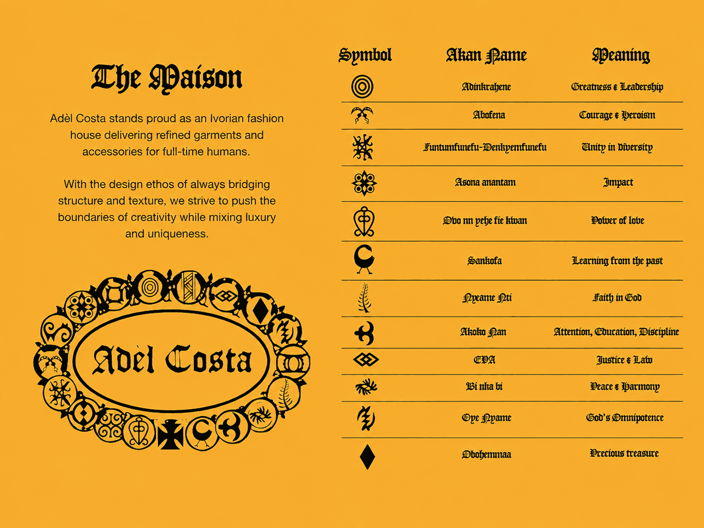 Adinkra — Akan symbols and their meanings